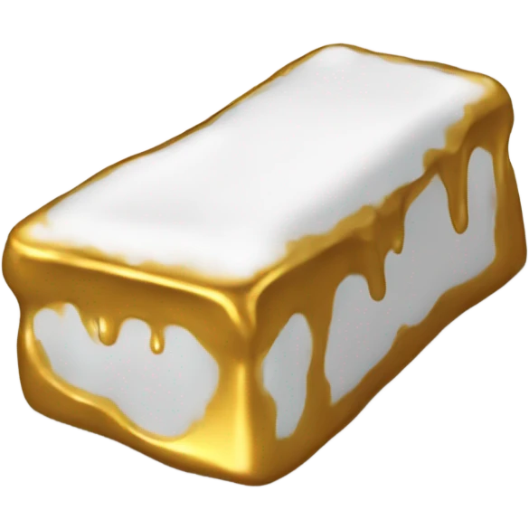 A melted down gold bar  emoji