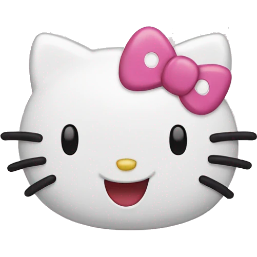 Laughing hello kitty emoji