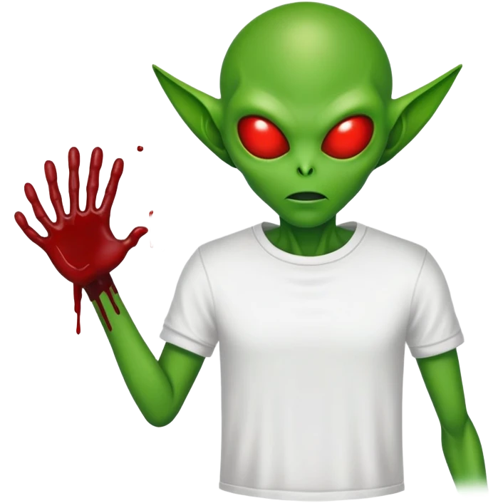 alien killing human emoji