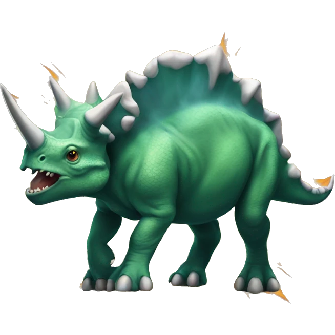 Triceratops with explosion emoji