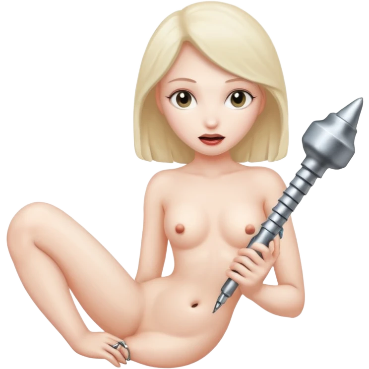 Голая девушка с анальной пробкой  emoji