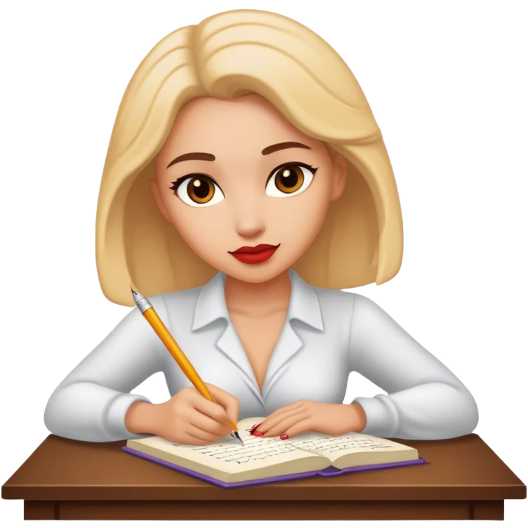 female writer writing a romance novel emoji