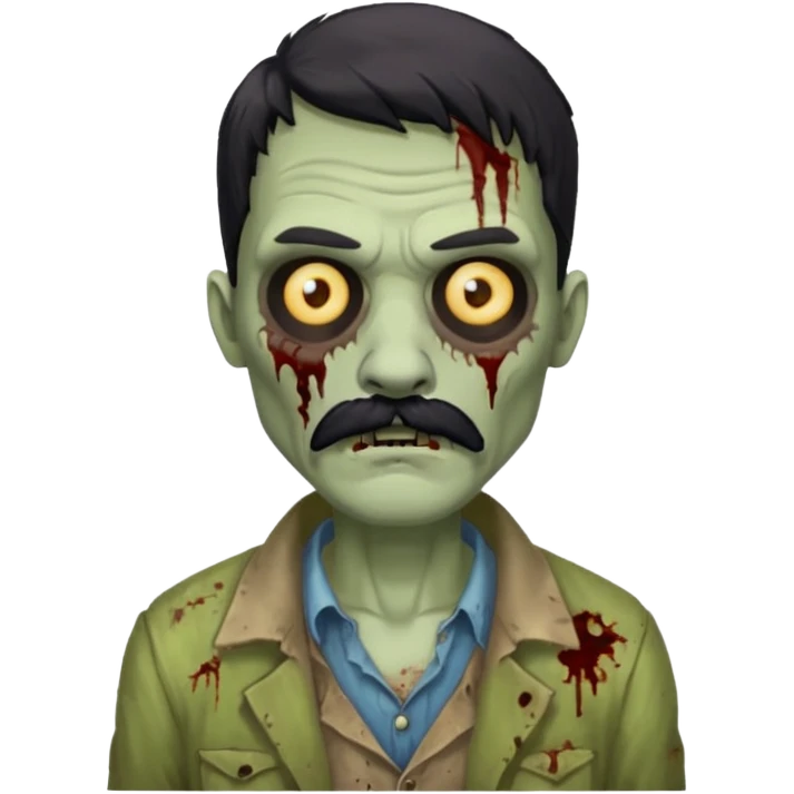 zombie with black mustache emoji