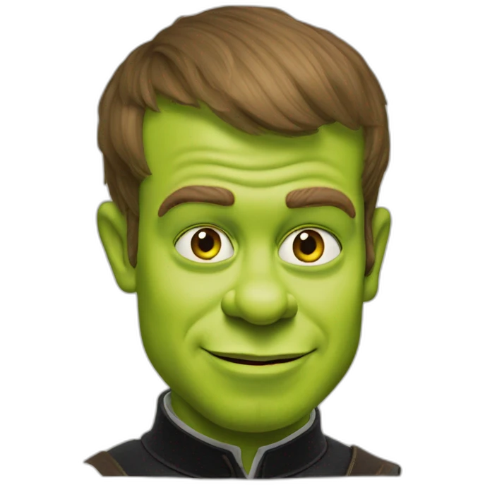 Emmanuel Macron as Shrek emoji