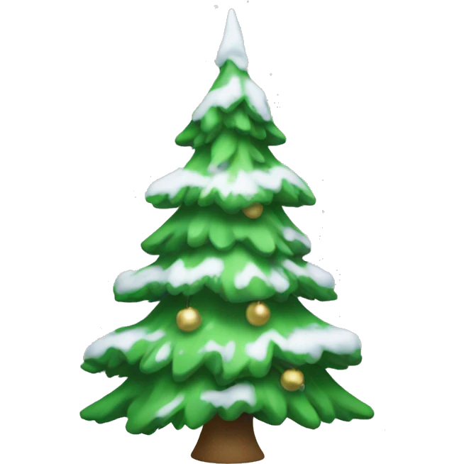 Snowy Christmas tree  emoji