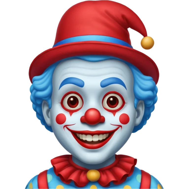 blue clown with hat emoji