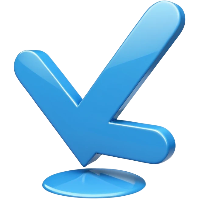 Checkmark blue emoji