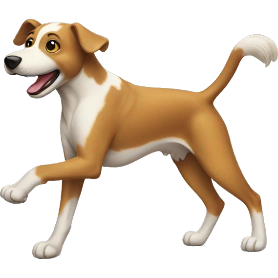 A dancing dog emoji