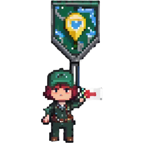 character with location map marker emoji