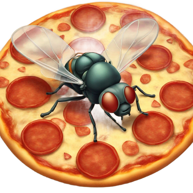 Fly on pizza emoji