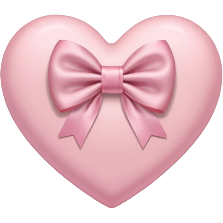 Light pink heart with a light pink bow emoji