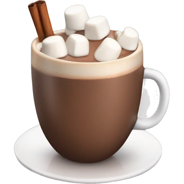 hot chocolate with marshmallows  emoji