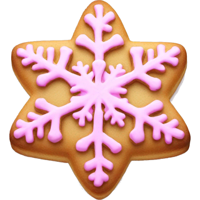 pink snowflake cookie  emoji