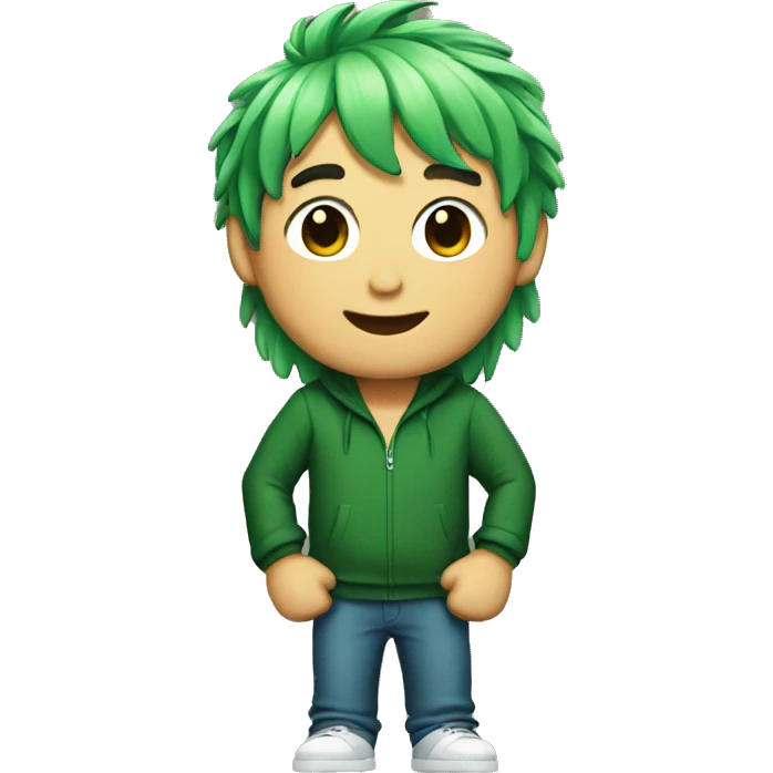 Green hair guys  emoji
