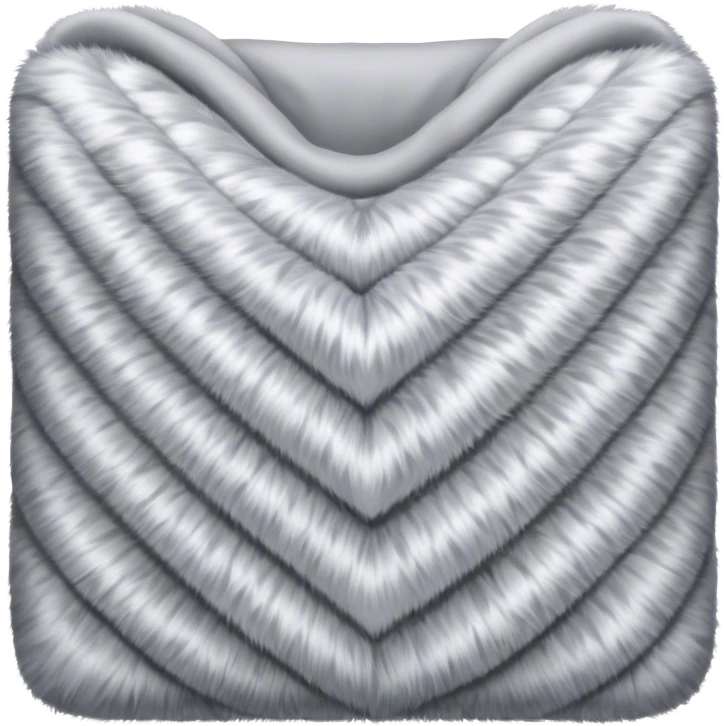 Silver fur blanket square emoji