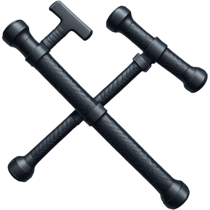 two police batons with grip emoji