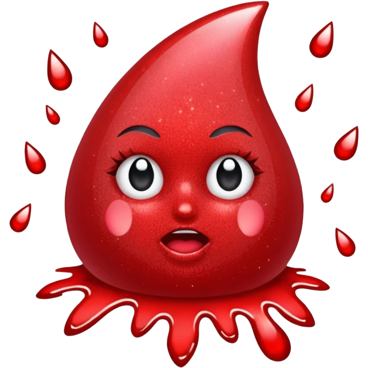 red glitter blood emoji