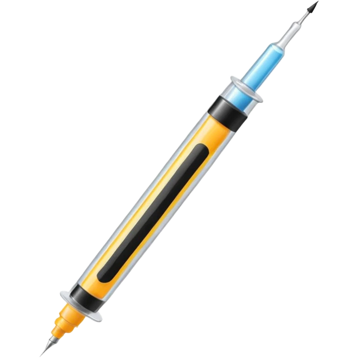 Syringe with black tape over it.
 emoji