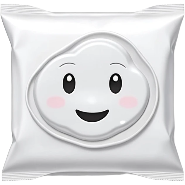small folded white cleaning wipe partially pulled from thin flat sachet, soft slightly crinkled texture, delicate lint-free material, minimalist packet with clean edges no branding, no glasses liquid or extras, soft lighting, subtle shadows, emoji scale emoji
