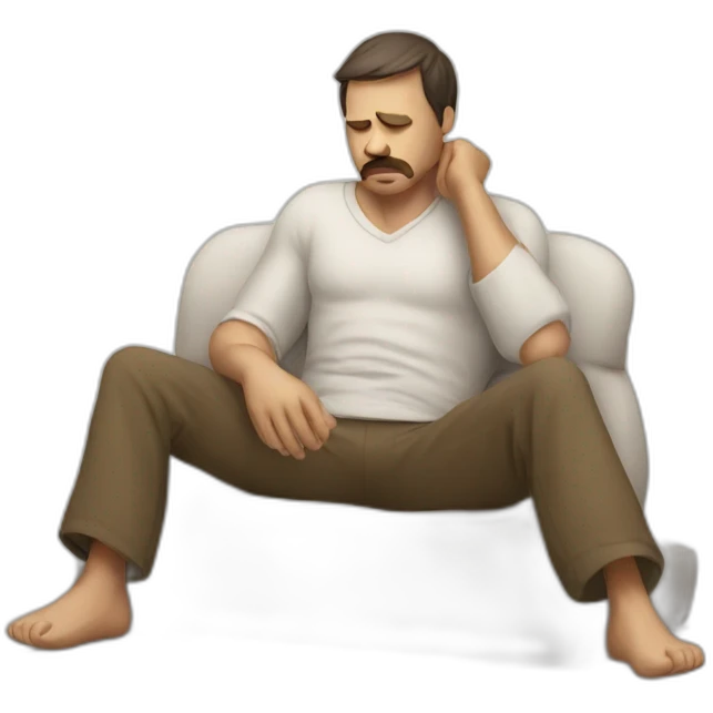 man tired emoji