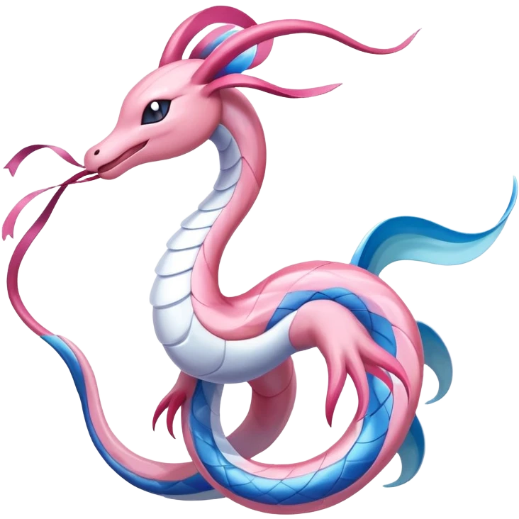 Milotic-Sylveon-Dragonair-Fakémon-hybrid-creature (full body)  emoji