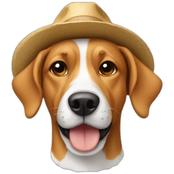 dog  in hat emoji