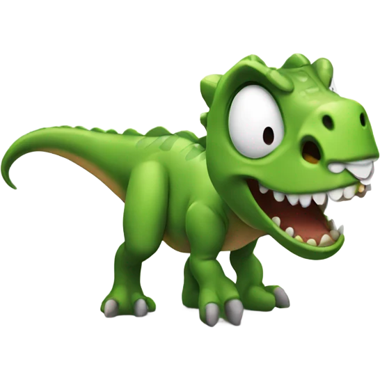 Dinosaur shocked emoji