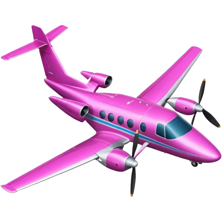 tiny pink (RGB: 220, 20, 120) tapered wing turboprop aircraft emoji