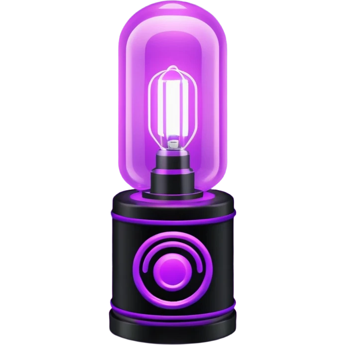 1980s black lighting lamp emoji