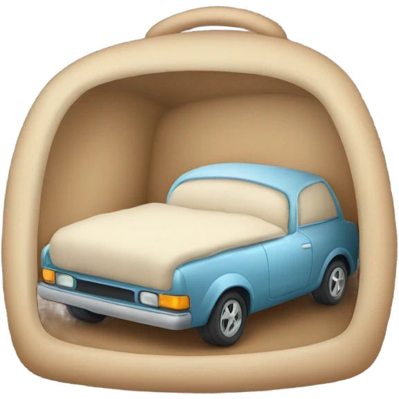 Car back with a cozy bed inside emoji