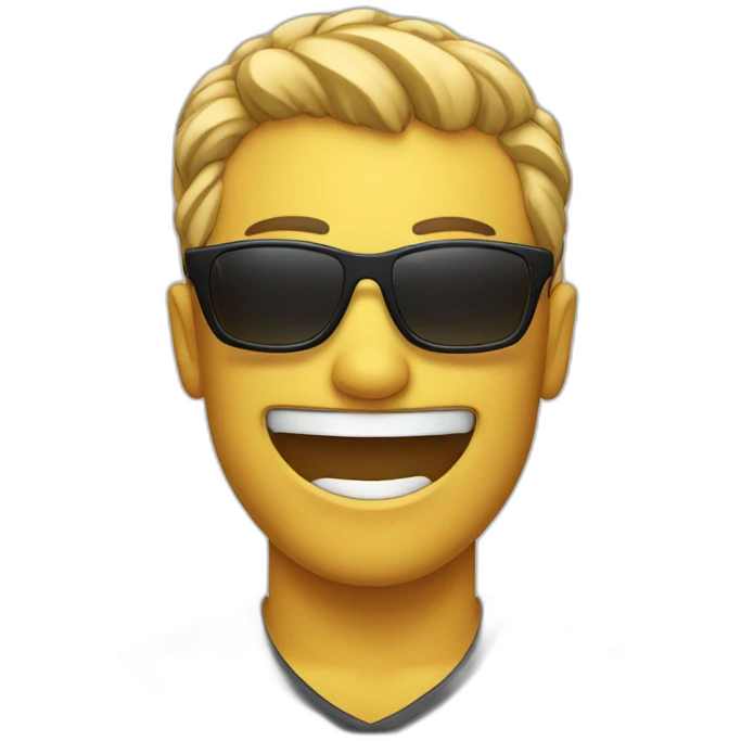 smirking face with sport sunglasses emoji