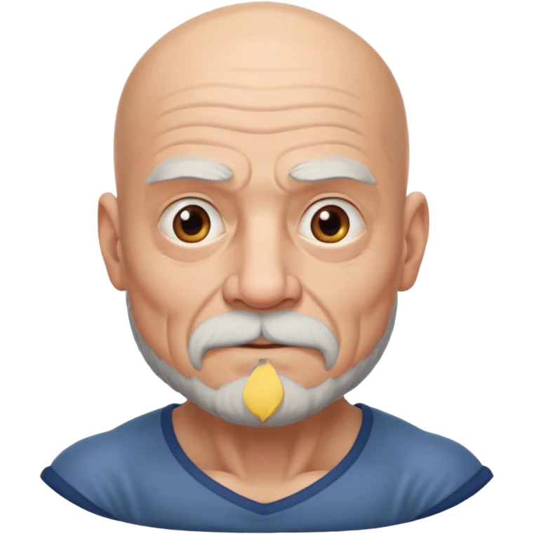 Bald old guy with musclrs emoji