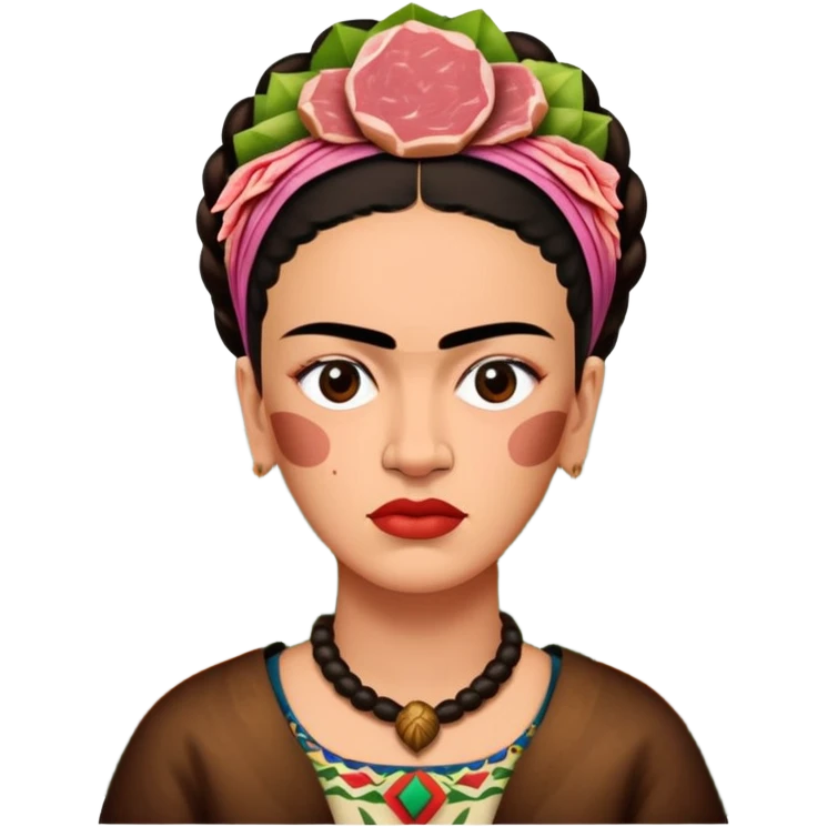 frida khalo style spam meat jungle art landscape  emoji