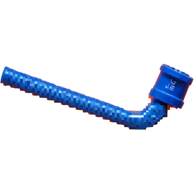 Pixelated blue VO2 max test mouthpiece, exercise testing equipment emoji
