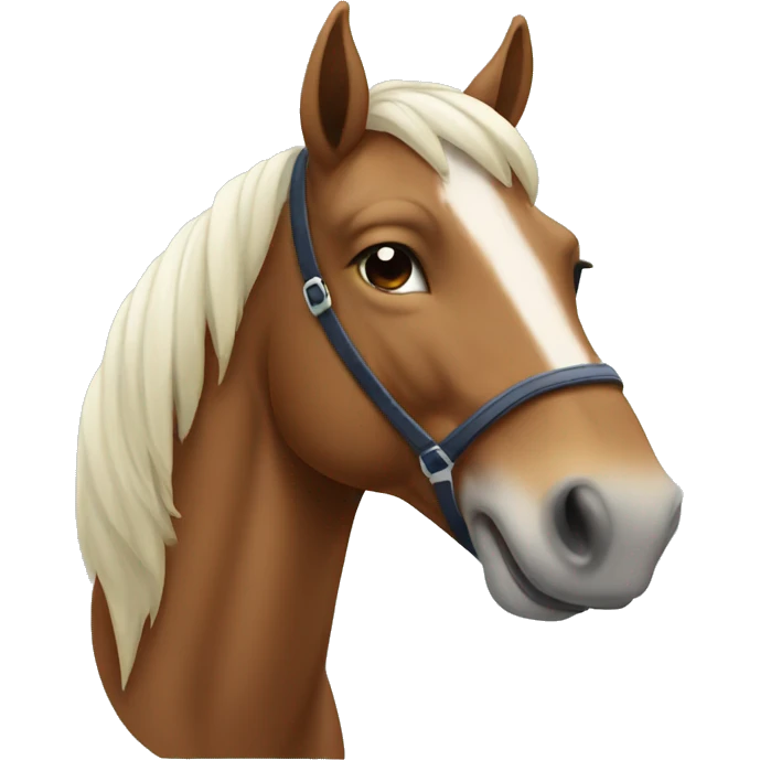 Horse with apple emoji