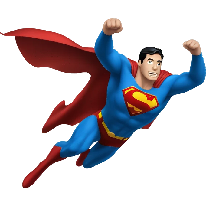 Superman flying emoji