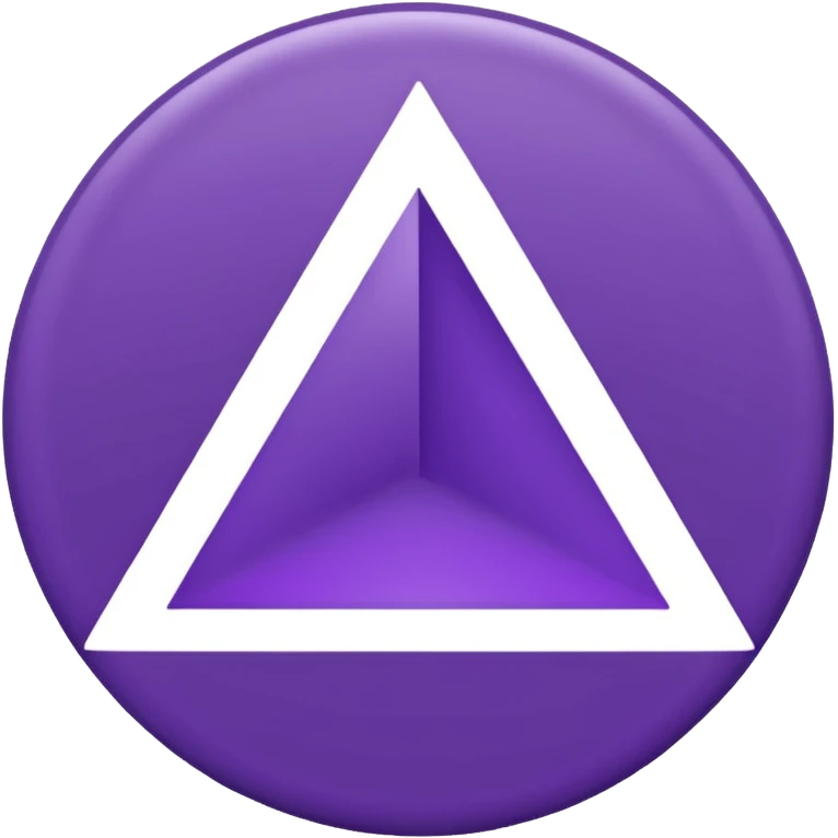 A Solid purple circle with a white triangle facing to the right emoji