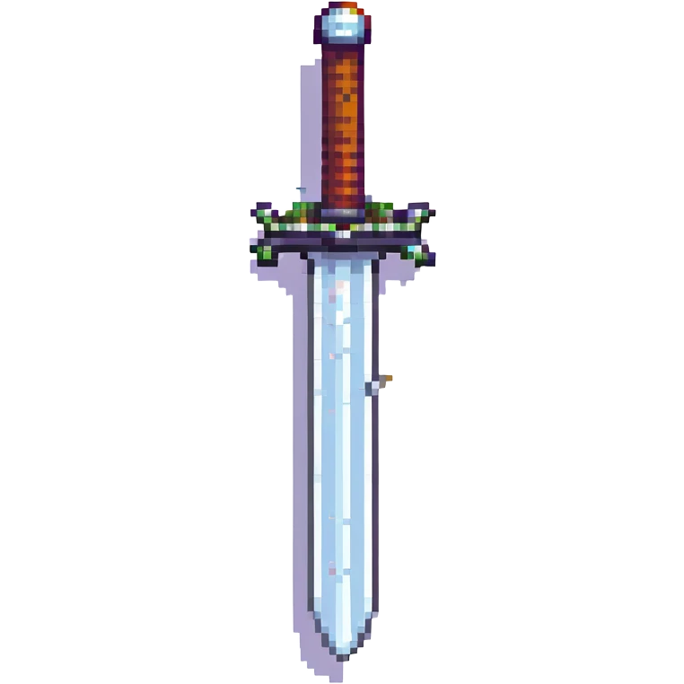 retro pixel art sword inspired by Minecraft emoji