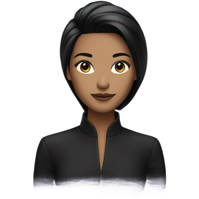 black hair chic emoji