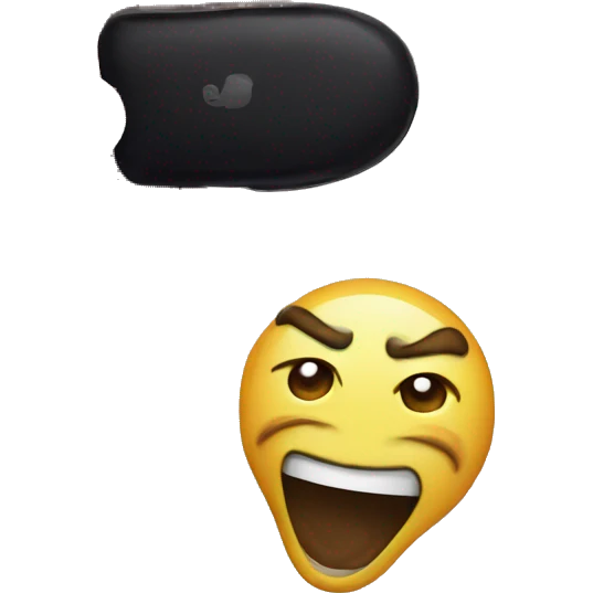 Laughing emoji with with angry face  emoji