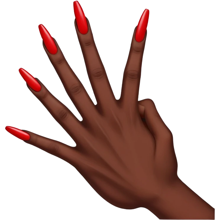 A hand with nails on holding a blunt emoji