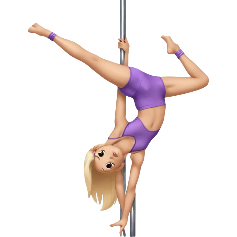 A girl doing pole dance, in a real pose emoji