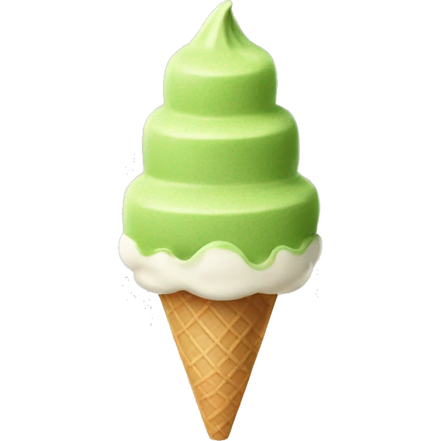 Matcha ice cream  emoji