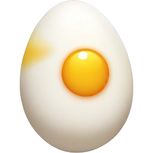 Sunny side up egg on a playe emoji
