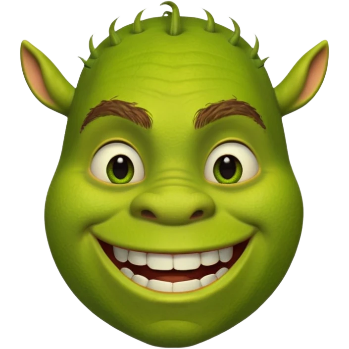 shrek face happy emoji