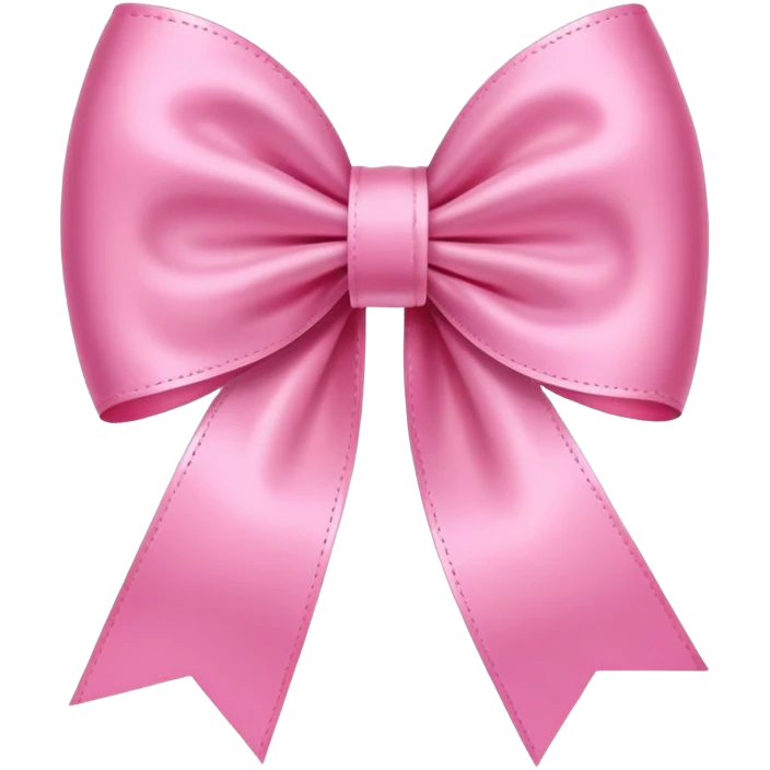 cute pink ribbon bow for hair emoji