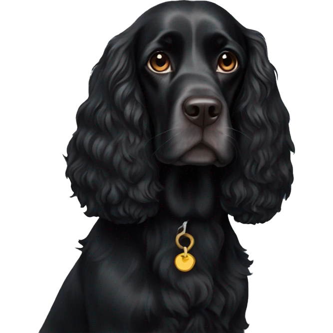 Black spaniel emoji