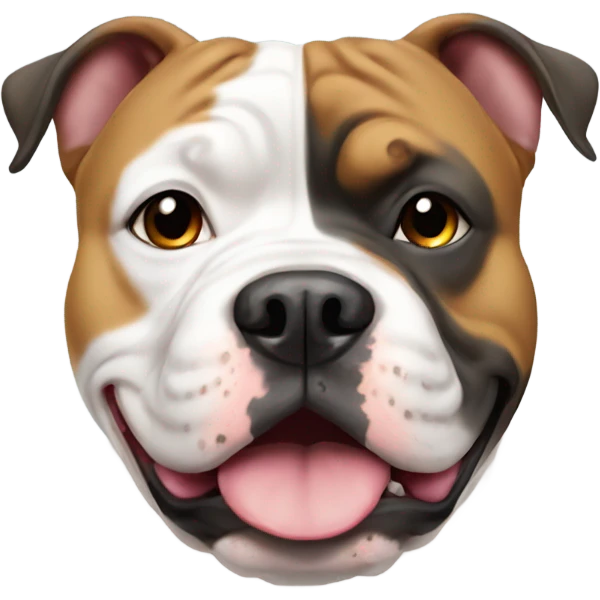 American bully dog tri color emoji