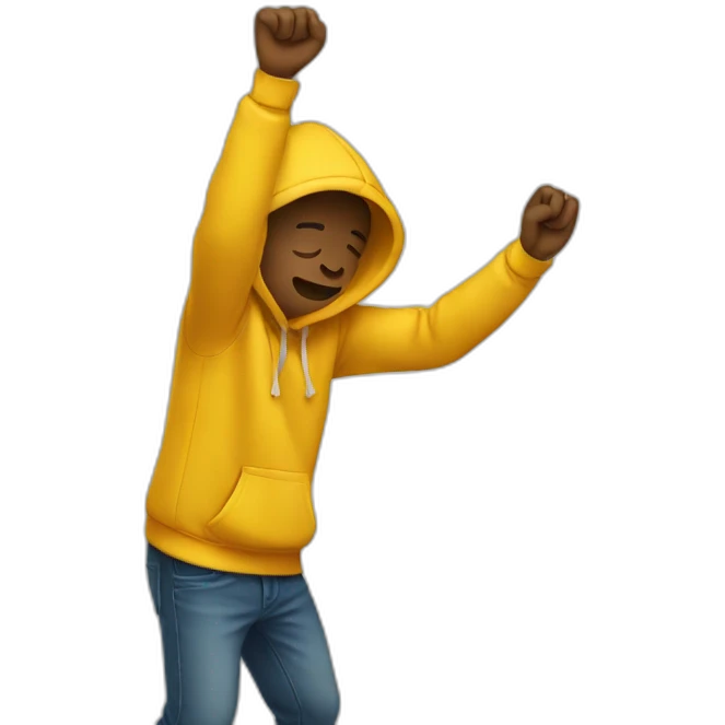 A person doing a dab emoji