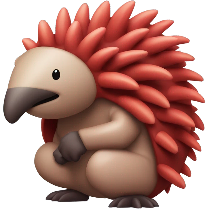 Red echidna with big knuckles  emoji